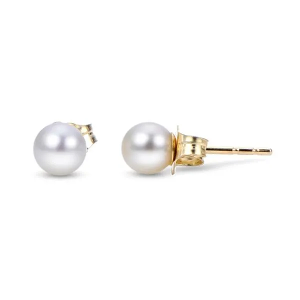14 Karat Yellow Gold Pearl Stud Earrings 4.5-5 mm Forever Young Fine Jewelers St. George, UT