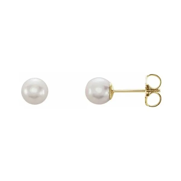 A Pair Of 14 Karat Yellow Gold Freshwater Pearl Earrings Forever Young Fine Jewelers St. George, UT