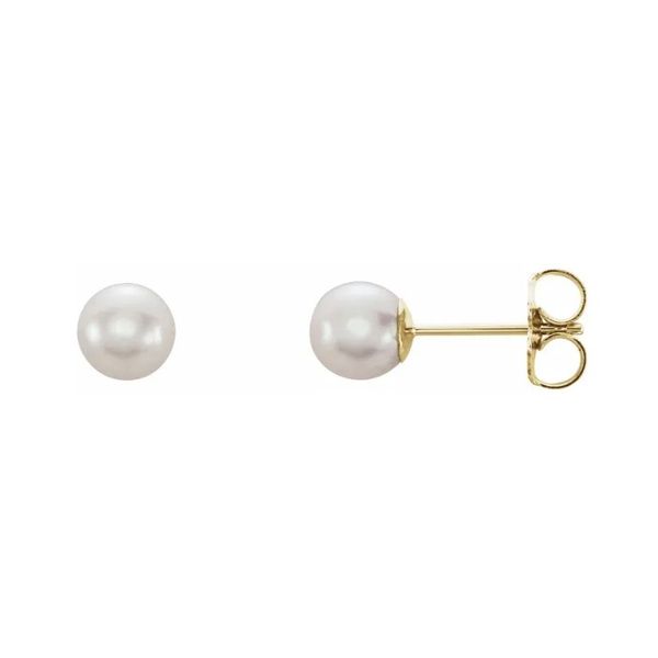 A Pair Of 14 Karat Yellow Gold Freshwater Cultured Pearl Earrings Forever Young Fine Jewelers St. George, UT