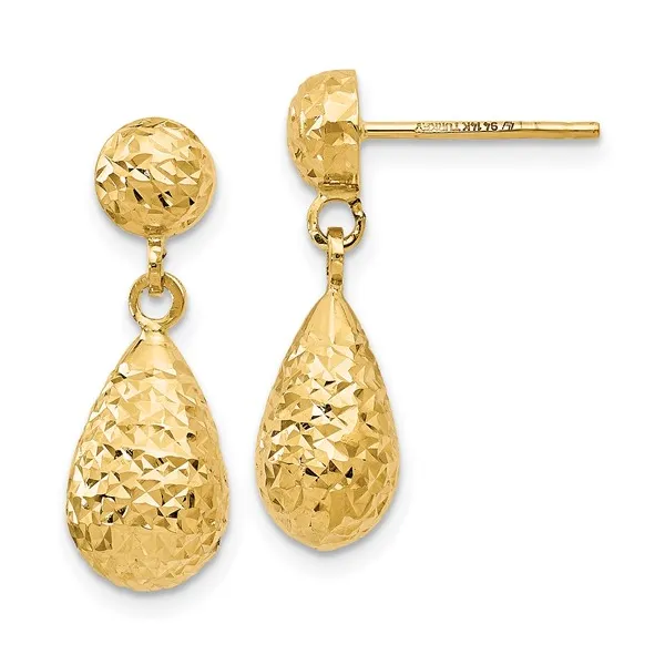 Leslie's 14 Karat Yellow Gold Dangle Earrings Forever Young Fine Jewelers St. George, UT