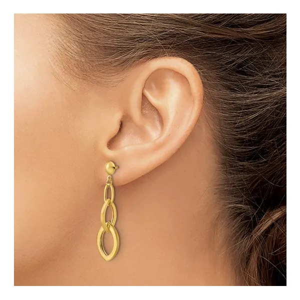 Leslie's 14 Karat Yellow Gold Fashion Earrings Image 2 Forever Young Fine Jewelers St. George, UT