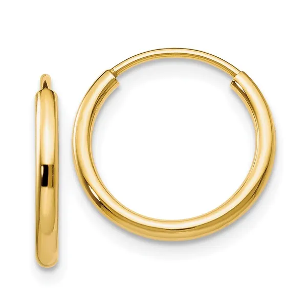 14 Karat Yellow Gold Endless Hoop Earrings Forever Young Fine Jewelers St. George, UT