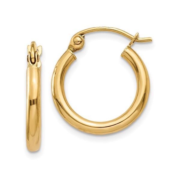 14 Karat Yellow Gold Small Hoop Earrings Forever Young Fine Jewelers St. George, UT