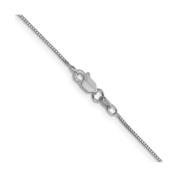 14 Karat White Gold Box Link Chain 18