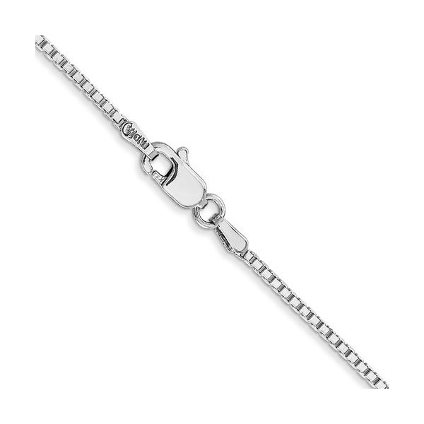 14 Karat White Gold Box Chain 18