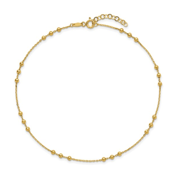 Leslie's 14 Karat Yelloe Gold Beaded Style Anklet Forever Young Fine Jewelers St. George, UT