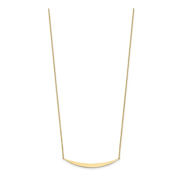 Leslie's 14 Karat Yellow Gold Curved Bar Necklace Image 2 Forever Young Fine Jewelers St. George, UT
