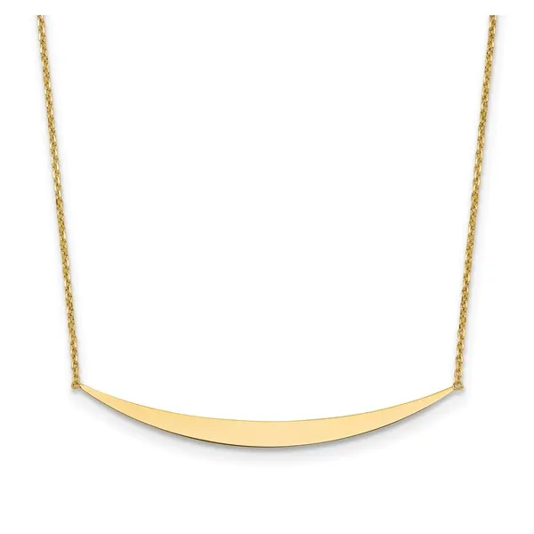 Leslie's 14 Karat Yellow Gold Curved Bar Necklace Forever Young Fine Jewelers St. George, UT