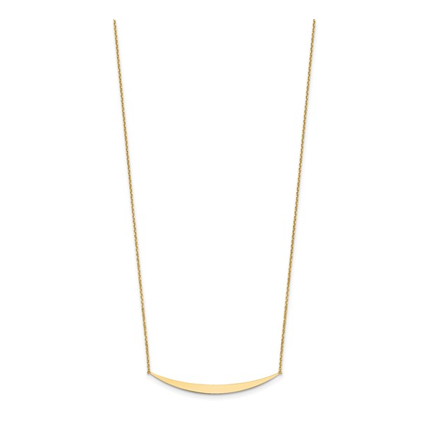 Leslie's 14 Karat Yellow Gold Curved Bar Necklace Image 2 Forever Young Fine Jewelers St. George, UT
