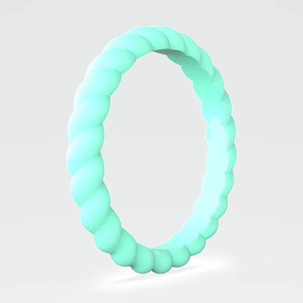 Lady's Spiral Turquoise TruBand Silicone Ring Forever Young Fine Jewelers St. George, UT