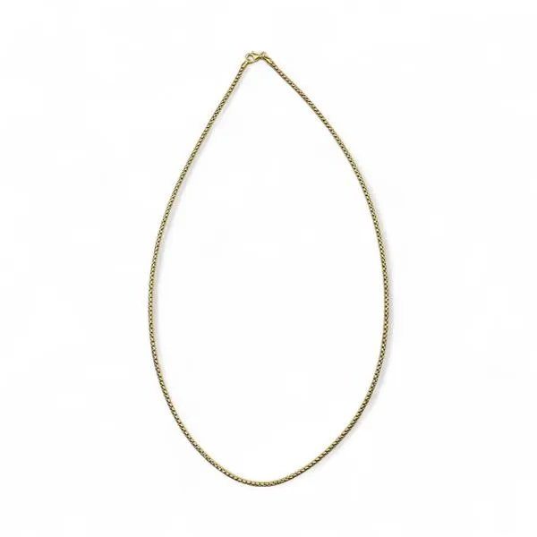 18 Karat Yellow Gold Bonded Sterling Silver Box Chain Forever Young Fine Jewelers St. George, UT