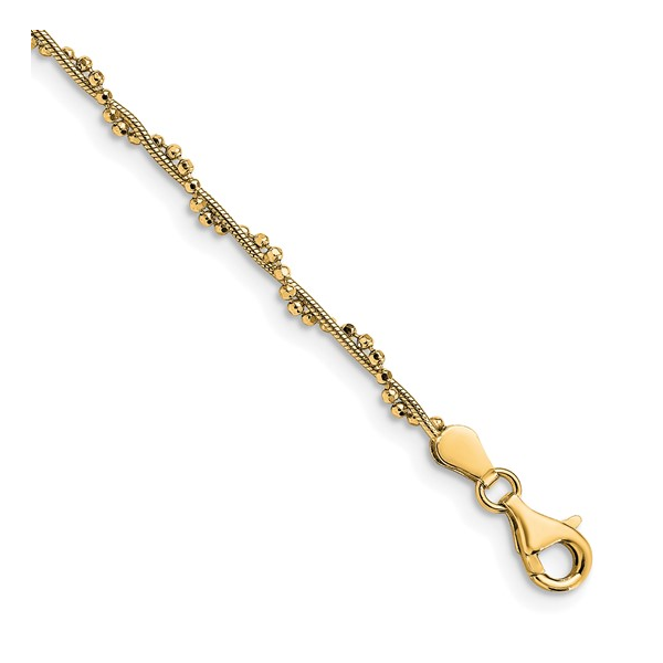 Leslie's Sterling Silver Yellow Tone Anklet Image 2 Forever Young Fine Jewelers St. George, UT