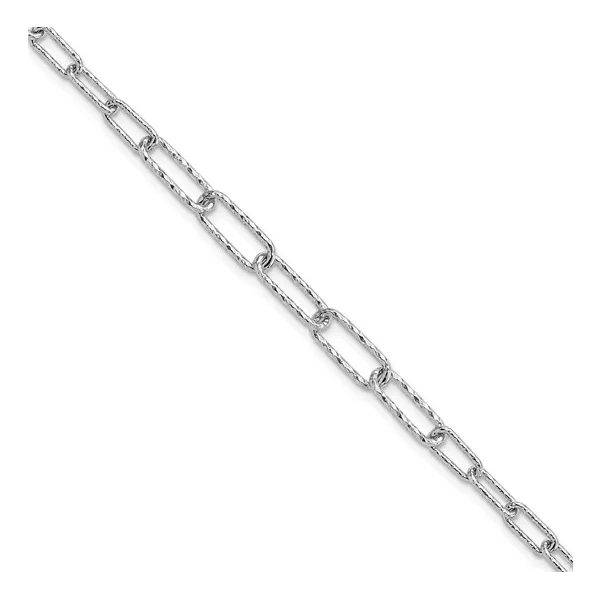Leslie's Sterling Silver Diamond Cut Paperclip Bracelet Image 2 Forever Young Fine Jewelers St. George, UT