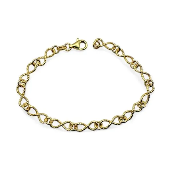 18 Karat Yellow Gold Bonded Sterling Silver Infinity Inspired Bracelet Forever Young Fine Jewelers St. George, UT