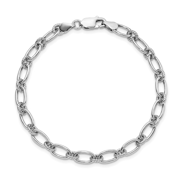 Leslie's Sterling Silver Textured Fancy Link Bracelet Forever Young Fine Jewelers St. George, UT