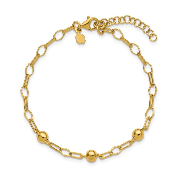 Leslie's Sterling Silver Gold Tone Paperclip Bracelet Forever Young Fine Jewelers St. George, UT