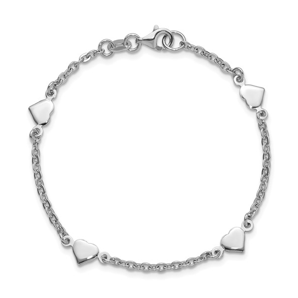 Leslie's Sterling Silver Fancy Link Heart Bracelet Forever Young Fine Jewelers St. George, UT