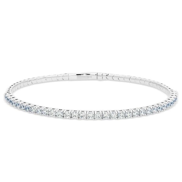 Sterling Silver Flexible Bracelet With Cubic Zirconium Forever Young Fine Jewelers St. George, UT
