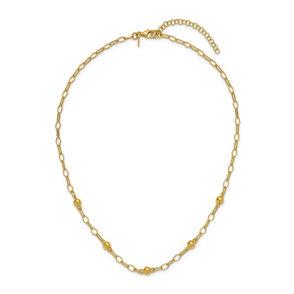 Leslie's Sterling Silver Gold Tone Paperclip Style Necklace Image 2 Forever Young Fine Jewelers St. George, UT