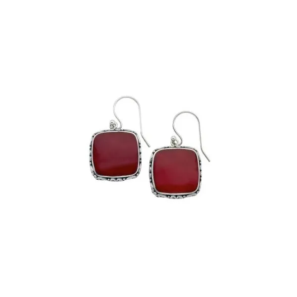 A Pair of Sterling Silver Dangle Red Coral Gemstone Earrings Forever Young Fine Jewelers St. George, UT