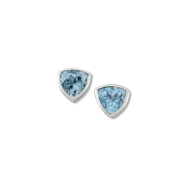 Sterling Silver 'Pandana' Blue Topaz Gemstone Stud Earrings Forever Young Fine Jewelers St. George, UT