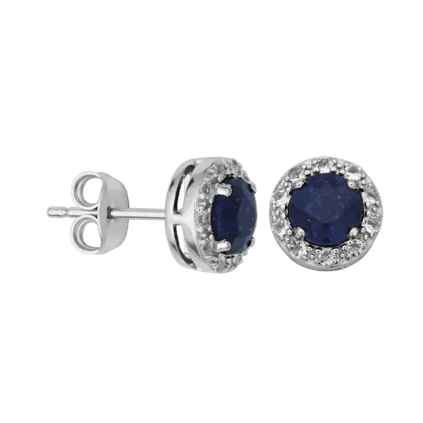 Sterling Silver Dyed Blue Corundum Fashion Earrings Forever Young Fine Jewelers St. George, UT
