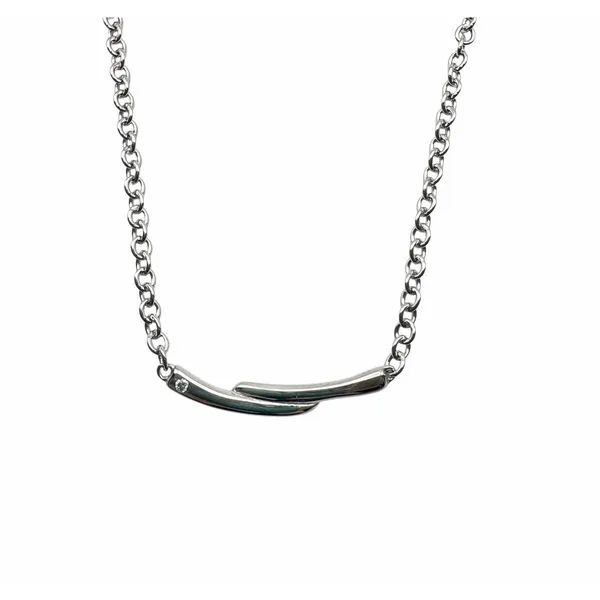 Sterling Silver Double Bar Diamond Necklace Forever Young Fine Jewelers St. George, UT