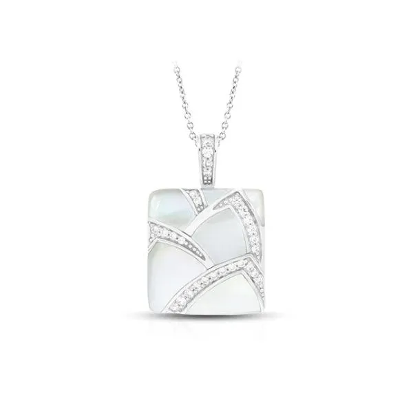 Sterling Silver  'Sirena' Mother of Pearl Inlay Pendant by Belle Etoile. Forever Young Fine Jewelers St. George, UT