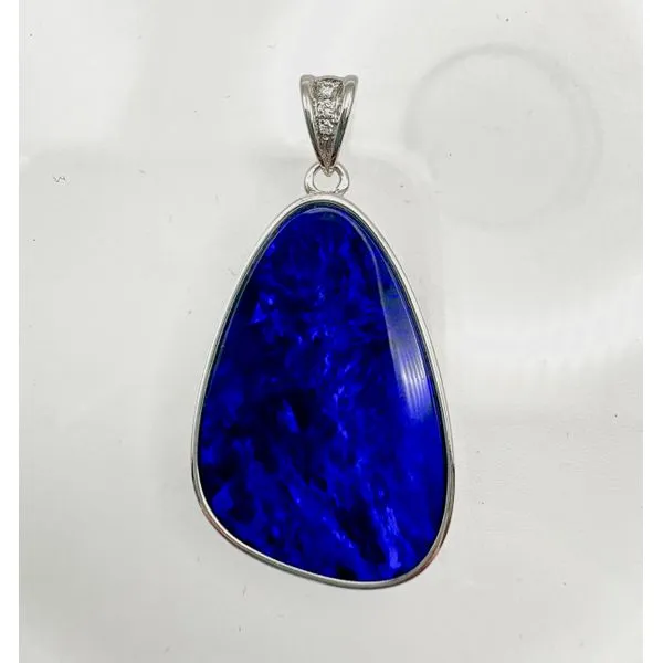 Sterling Silver Opal And Diamond Pendant Forever Young Fine Jewelers St. George, UT