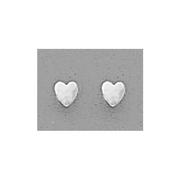 A Pair of White Tone Small Heart Earrings Forever Young Fine Jewelers St. George, UT