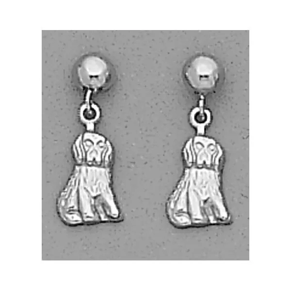 A Pair of White Tone Dangle Dog Earrings Forever Young Fine Jewelers St. George, UT