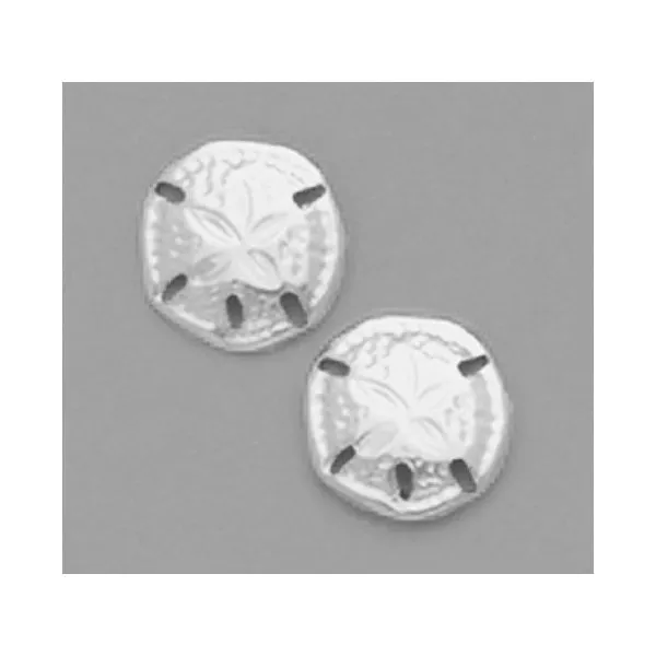 A Pair of White Tone Sand Dollar Earrings Forever Young Fine Jewelers St. George, UT