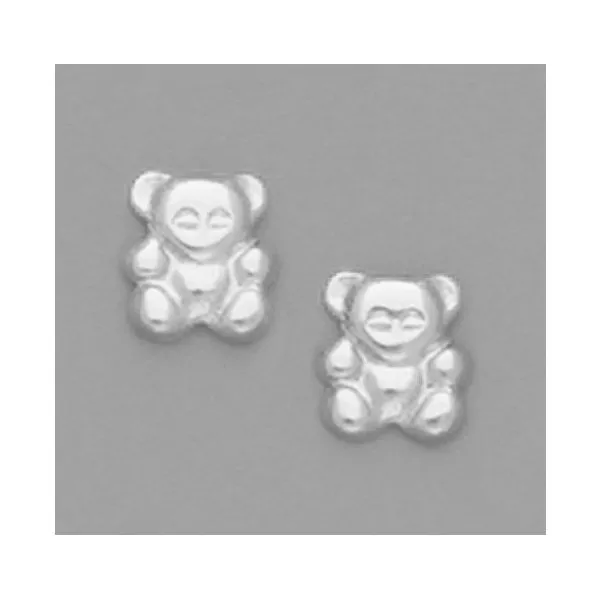 A Pair of WhiteTone Teddy Bear Earrings Forever Young Fine Jewelers St. George, UT
