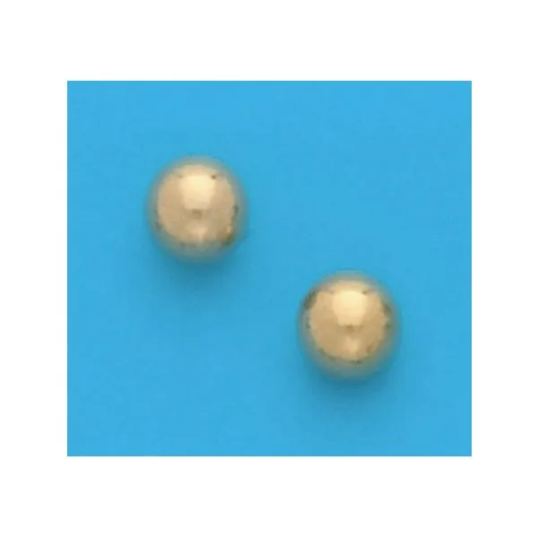 A Pair of Yellow Tone 5 mm Round Ball Stud Earrings Forever Young Fine Jewelers St. George, UT