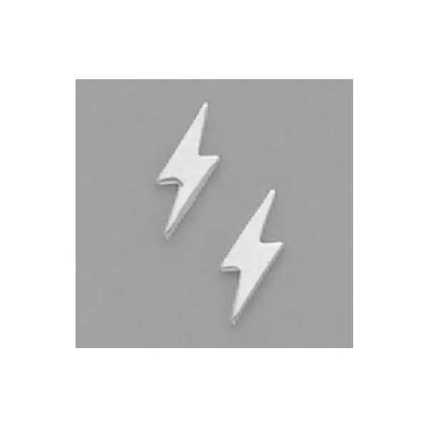 A Pair of White Tone Lightning Bolt Earrings Forever Young Fine Jewelers St. George, UT