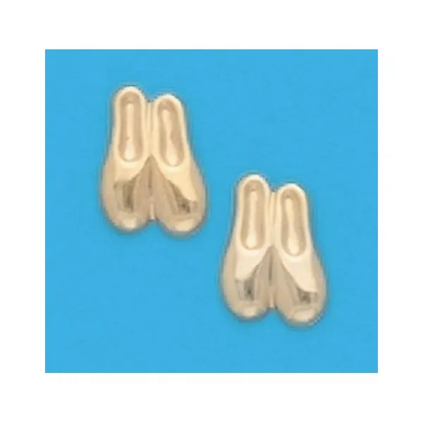 A Pair of Yellow Tone Ballet Slipper Earrings Forever Young Fine Jewelers St. George, UT