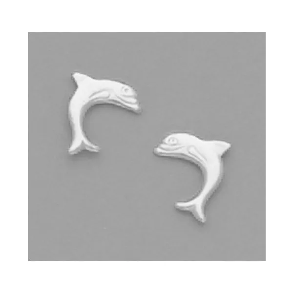 A Pair of White Tone Dolphin Earrings Forever Young Fine Jewelers St. George, UT