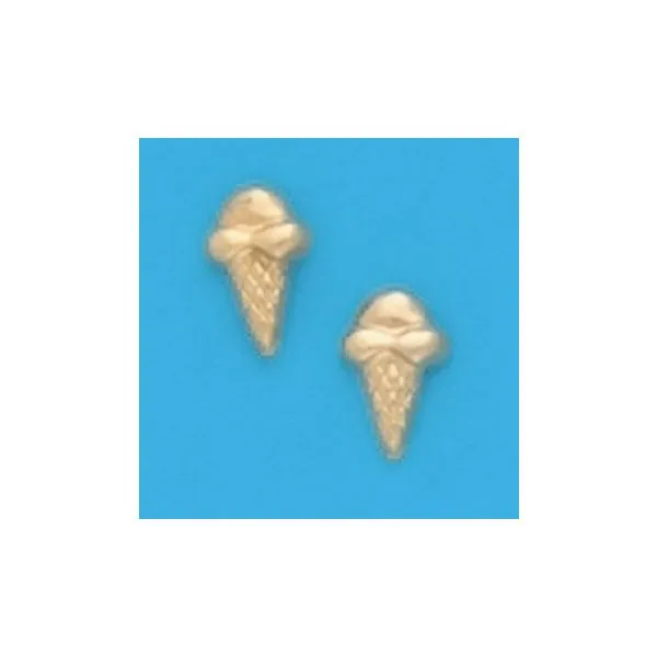 A Pair of Yellow Tone Ice Cream Cone Earrings Forever Young Fine Jewelers St. George, UT