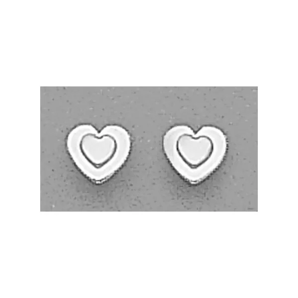 A air of White tTne Double Heart Earrings Forever Young Fine Jewelers St. George, UT