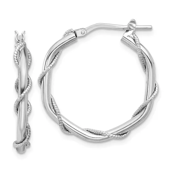 Leslie's Sterling Silver Twisted Hoop Earrings Forever Young Fine Jewelers St. George, UT