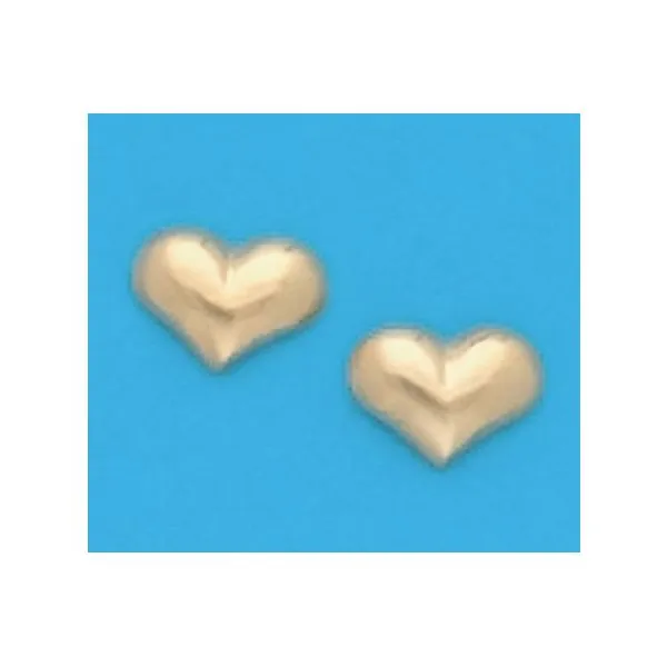 A Pair of Yellow Tone Puffed Heart Earrings Forever Young Fine Jewelers St. George, UT