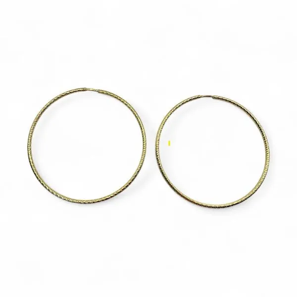 18 Karat Yellow Gold Bonded Sterling Silver Endless Hoop Earrings Forever Young Fine Jewelers St. George, UT