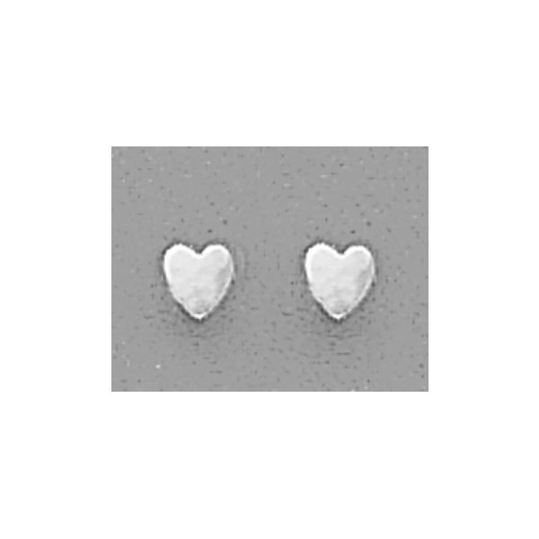 A Pair of White Tone Small Heart Earrings Forever Young Fine Jewelers St. George, UT