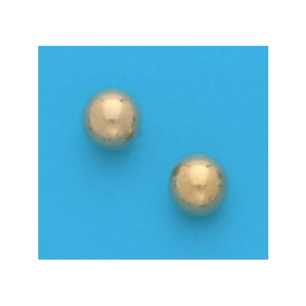 A Pair of Yellow Tone 4 mm Round Ball Stud Earrings Forever Young Fine Jewelers St. George, UT