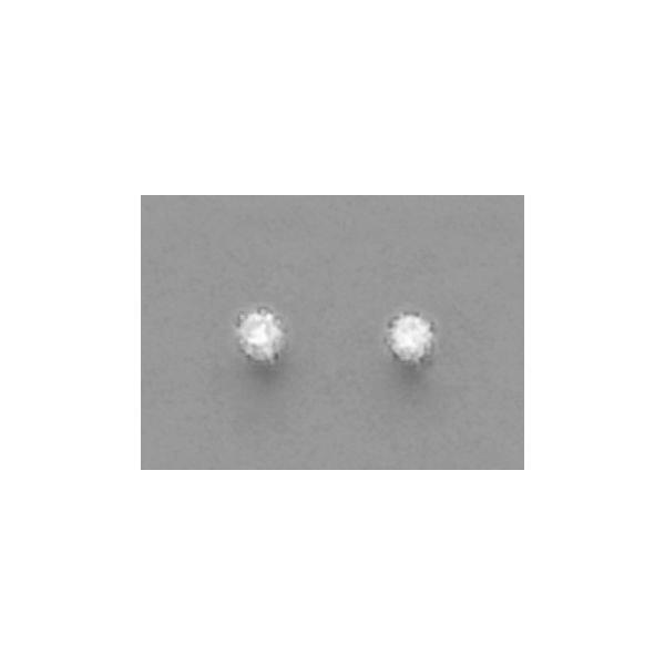 A Pair of Yellow tone 3 mm Round Cubic Zirconium Stud Earrings Forever Young Fine Jewelers St. George, UT