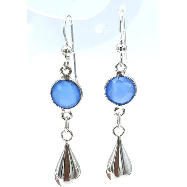 Sterling Silver Dangle Blue Chalcedony Gemstone Fashion Earrings Forever Young Fine Jewelers St. George, UT