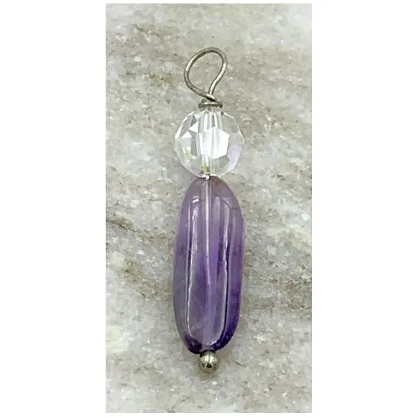 Sterling Silver Amethyst andSwarovski Bead Pendant Forever Young Fine Jewelers St. George, UT