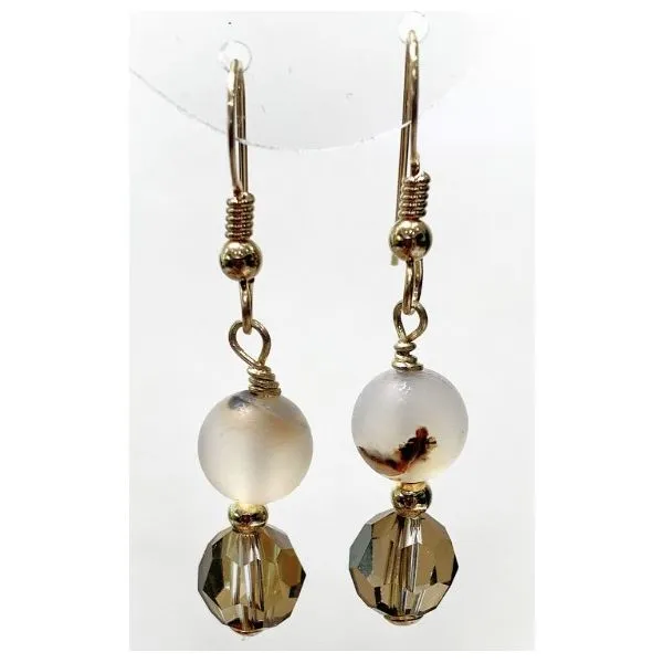 Handmade Montana Agate And Smokey Topaz Earrings Forever Young Fine Jewelers St. George, UT