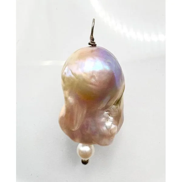 Sterling Silver Pink Elongated Barque Pearl Pendant Forever Young Fine Jewelers St. George, UT