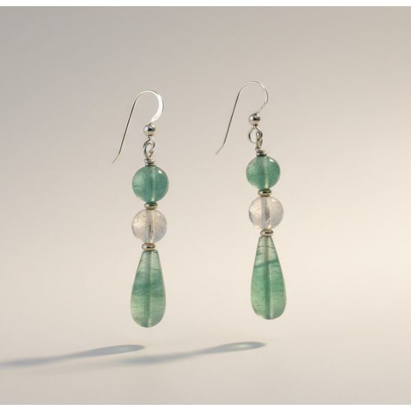 Sterling Silver Green And White Flourite Earrings Forever Young Fine Jewelers St. George, UT